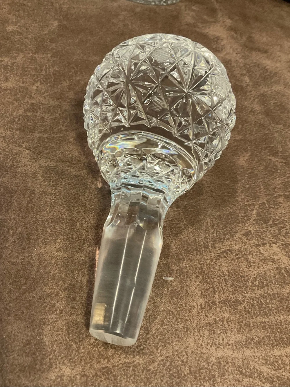 Vintage Intricate Cut Decanter With Stopper